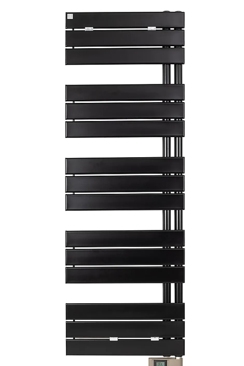 Deltacalor Sèche-serviettes électrique asymétrique 750W noir 7.5m²* Sèche-Serviettes Électrique