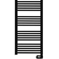 HJM Sèche-serviettes électrique à inertie sèche , 750 W, Noor, Noir* Sèche-Serviettes Mixte