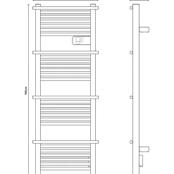 GoodHome Sèche-serviettes électrique à inertie sèche Solna blanc 750W 7 m²