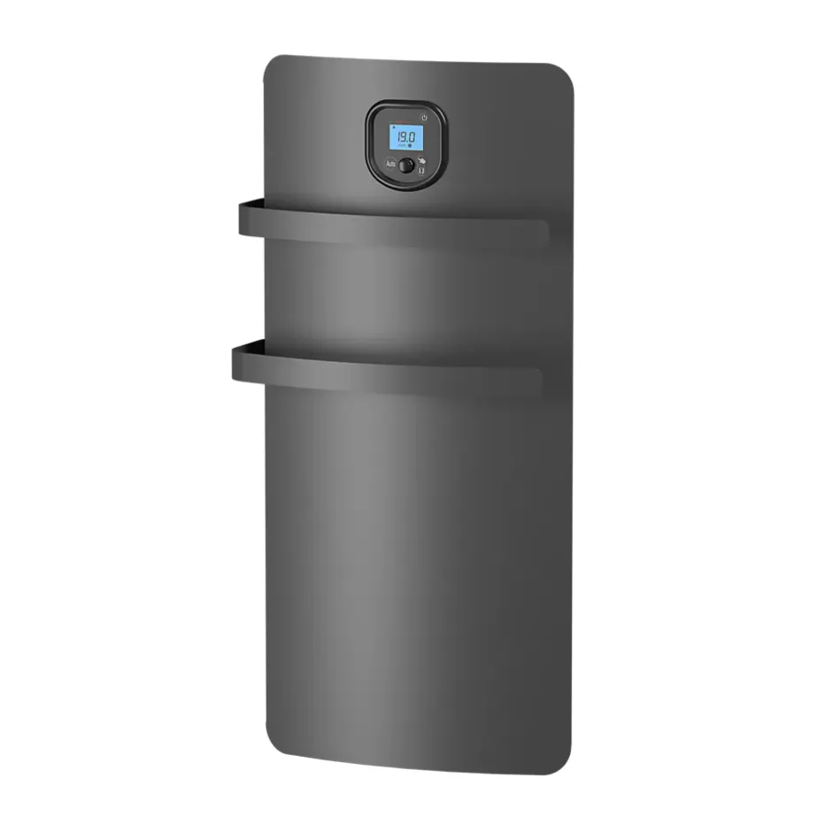 Noirot Sèche-serviettes électrique à inertie sèche Anuri gris 500W + soufflerie 700W