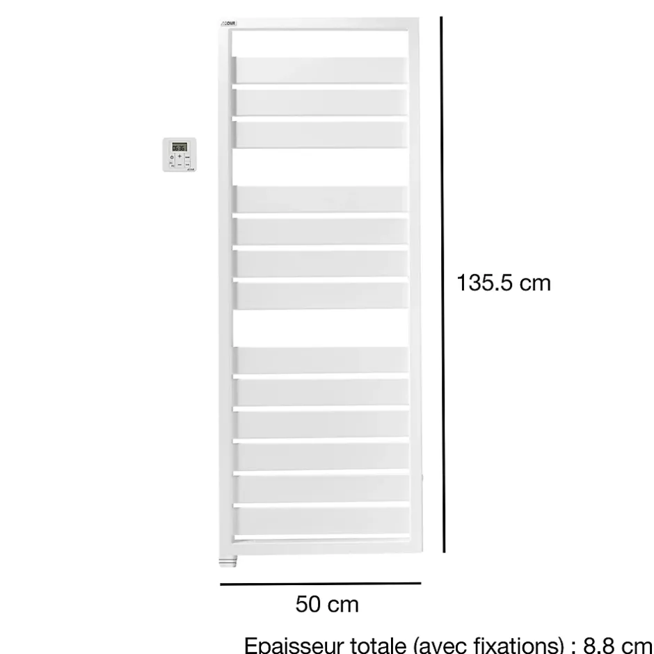 Acova Sèche-serviettes électrique à inertie fluide Astrakan blanc 750W