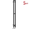 Laris Sèche-serviettes électrique DUET 80x1200 avec minuterie ECO, 80W, Noir