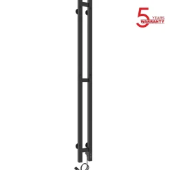 Laris Sèche-serviettes électrique DUET 80x1200 avec minuterie ECO, 80W, Noir