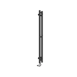 Laris Sèche-serviettes électrique DUET 80x1200 avec minuterie ECO, 80W, Noir