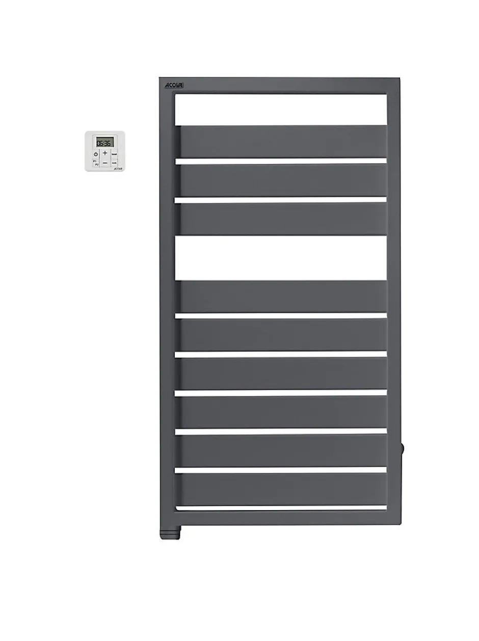 Acova Sèche-serviettes électrique à inertie fluide Astrakan grey aluminium 500W* Sèche-Serviettes Électrique