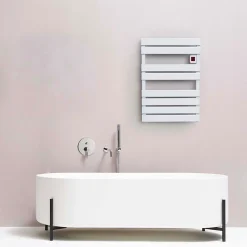 Sèche-serviettes électrique à inertie fluide Kalia Cameron blanc soufflerie 1300W* Sèche-Serviettes Soufflant|Sèche-Serviettes Électrique