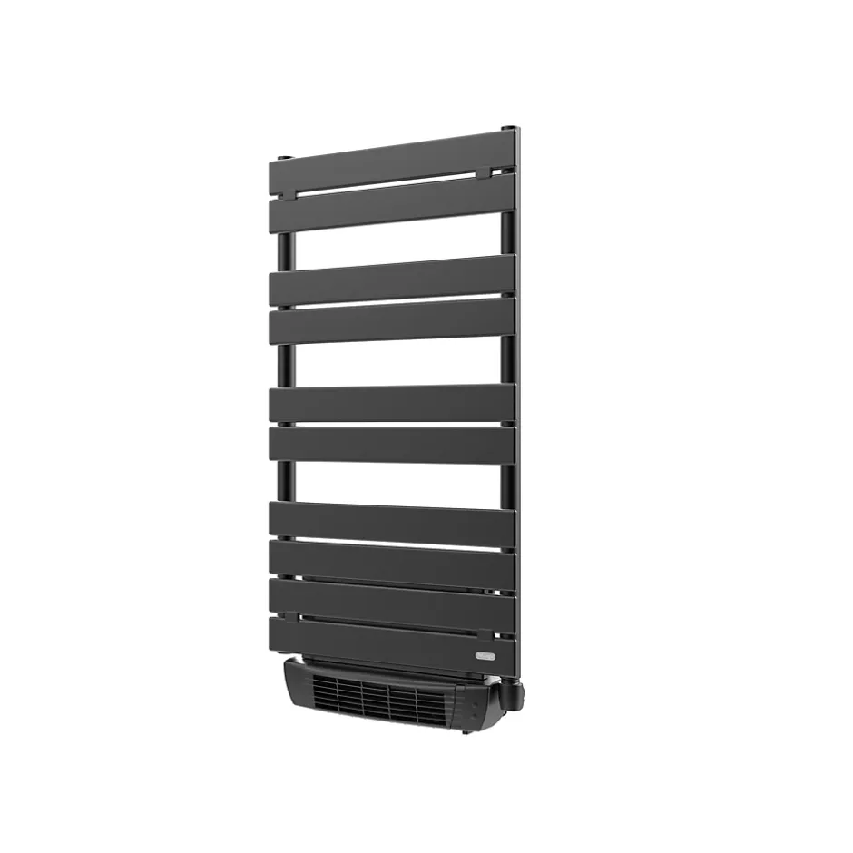 Delonghi Sèche-serviettes électrique à inertie fluide Phorum anthracite 500W + soufflerie 1000W* Sèche-Serviettes Soufflant
