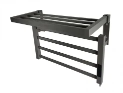 Pureline Sèche-serviettes électrique avec étagère gris anthracite 55W