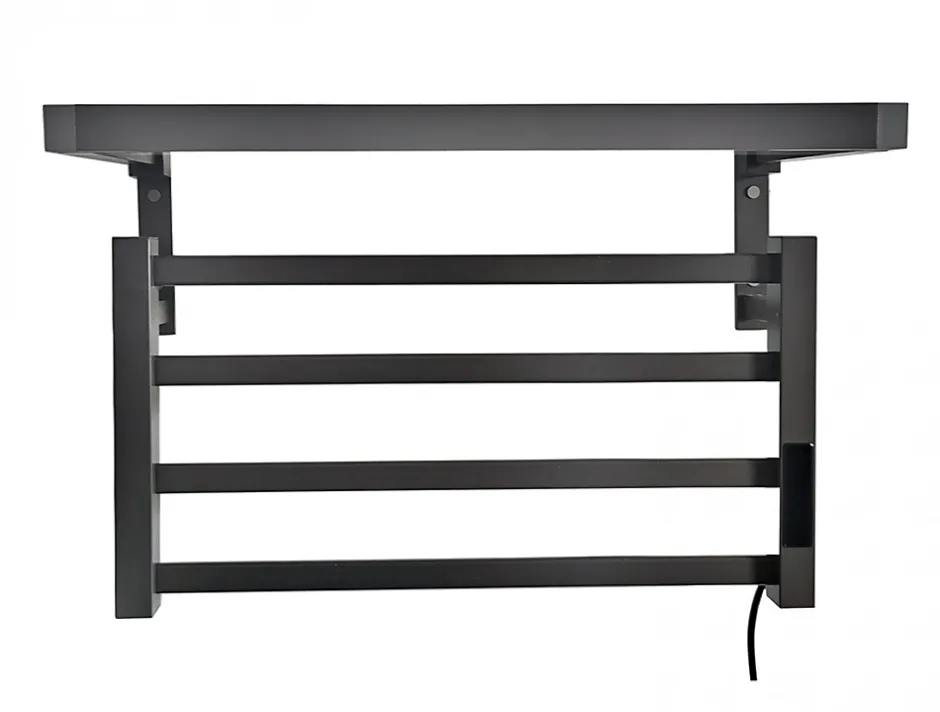 Pureline Sèche-serviettes électrique avec étagère gris anthracite 55W