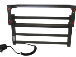 Pureline Sèche-serviettes électrique avec étagère gris anthracite 55W