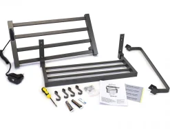 Pureline Sèche-serviettes électrique avec étagère gris anthracite 55W