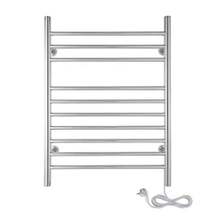 WarmlyYours Sèche-serviettes électrique chrome 150W , Dimensions: 81.2cm x 60 cm