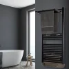 Deltacalor Sèche-serviettes électrique à inertie fluide Stendino 500W + soufflerie 1000W noir* Sèche-Serviettes Soufflant