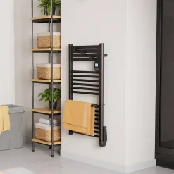 Noirot Sèche-serviettes électrique 500 W noir à inertie fluide, Actibain