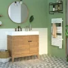 Sauter Sèche-serviettes électrique à inertie fluide Asama connectable blanc 500W + soufflerie 1000W* Sèche-Serviettes Soufflant