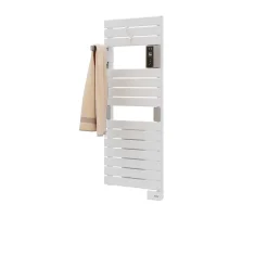 Sauter Sèche-serviettes électrique à inertie fluide Asama connectable blanc 500W + soufflerie 1000W* Sèche-Serviettes Soufflant