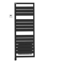 Acova Sèche-serviettes électrique à inertie fluide Astrakan + Air noir 750W + soufflerie 1000W