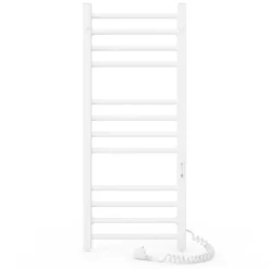Laris Sèche-serviettes électrique ALFA 350x900 avec minuterie ECO, 160W, Blanc