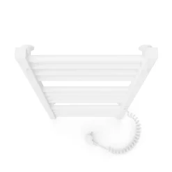 Laris Sèche-serviettes électrique ALFA 350x900 avec minuterie ECO, 160W, Blanc