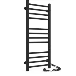 Laris Sèche-serviettes électrique ALFA 500x1200 avec minuterie ECO, 225W, Noir* Sèche-Serviettes Électrique