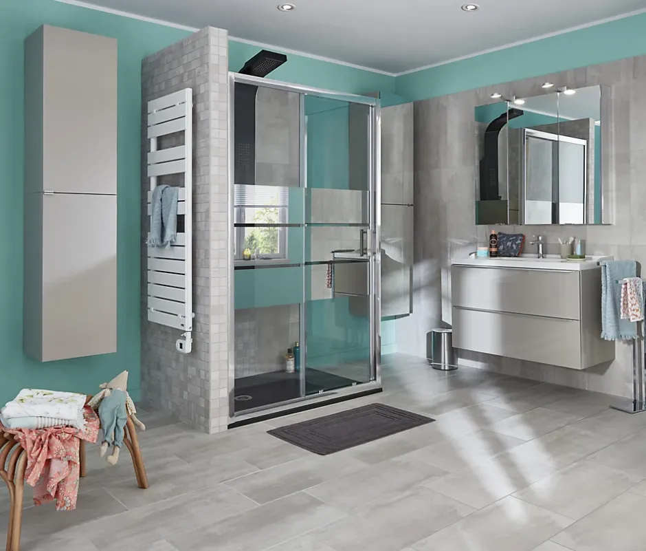 Delonghi Sèche-serviettes mixte électrique / eau chaude en acier De’Longhi Portobello blanc 700W* Sèche-Serviettes Eau Chaude