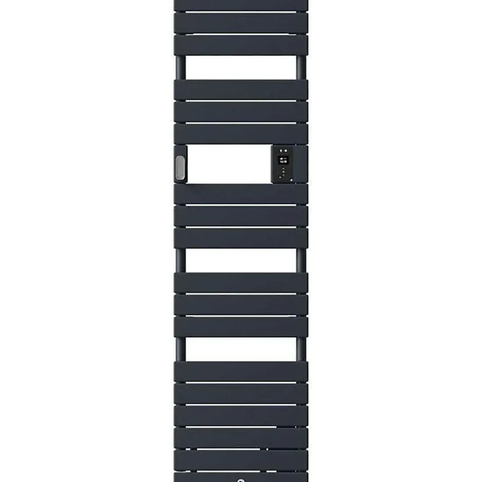 Thermor Sèche-serviettes Riviera 2 étroit avec soufflerie 1500W gris ardoise - - 498256