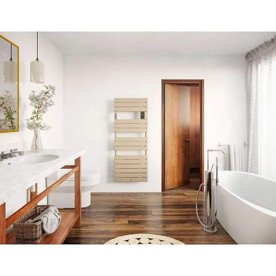 Thermor Sèche-serviettes Riviera 2 étroit avec soufflerie 1500W gris ardoise - - 498256