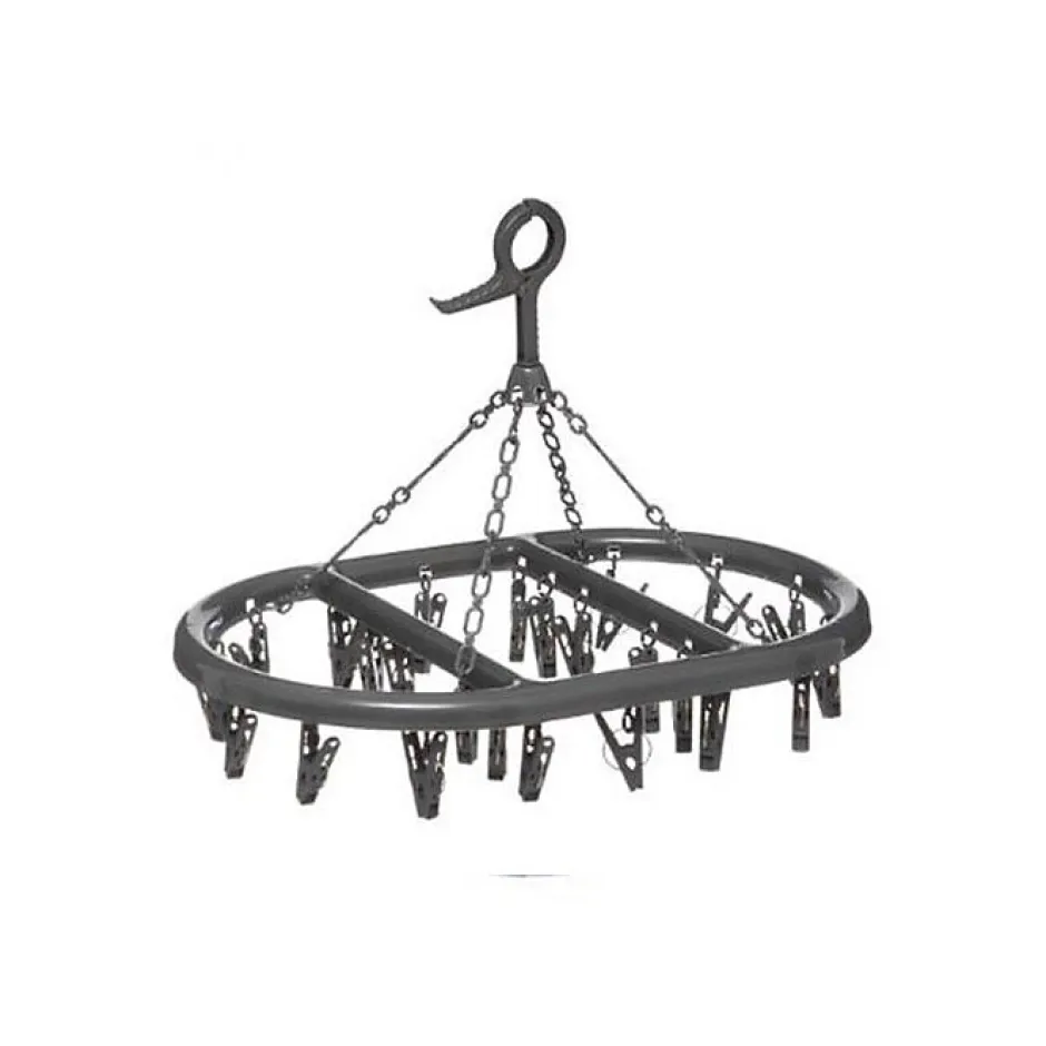 B Basic & Co Séchoir à Linge "24 Pinces" 44cm Gris