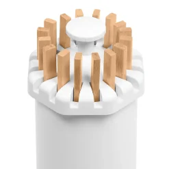IDMarket Séchoir à linge à rayons rotatif et pliable capacité 21M blanc et bois