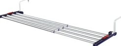 Leifheit Séchoir à linge à suspendre 4,2 m, étendoir alu avec barres extensibles, Quartett 42 Extensible Aluminium