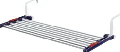 Leifheit Séchoir à linge à suspendre 4,2 m, étendoir alu avec barres extensibles, Quartett 42 Extensible Aluminium