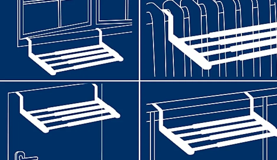Leifheit Séchoir à linge à suspendre 4,2 m, étendoir alu avec barres extensibles, Quartett 42 Extensible Aluminium