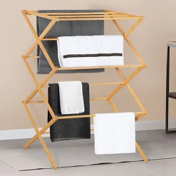 IDMarket Séchoir à linge accordéon bambou RITA* Etendoir À Linge