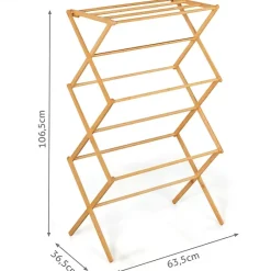 IDMarket Séchoir à linge accordéon bambou RITA* Etendoir À Linge