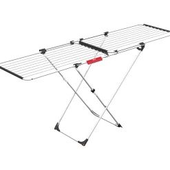 Vileda Séchoir à linge Double 187 x 57 x H94 cm Etendage pliable Tube Anti-plis* Etendoir À Linge