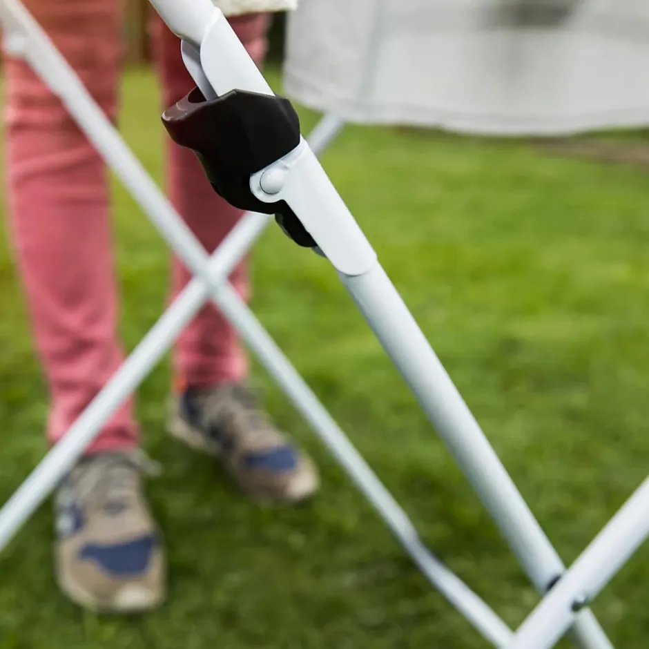 Vileda Séchoir à linge Double 187 x 57 x H94 cm Etendage pliable Tube Anti-plis* Etendoir À Linge