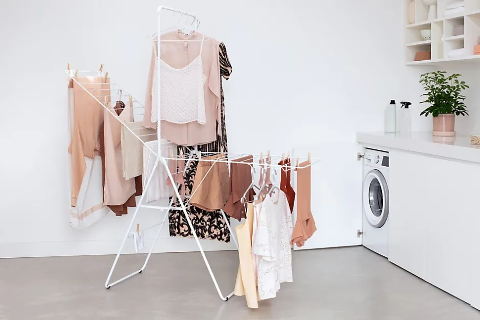 Brabantia Séchoir à linge Hangon blanc 25 m + cintres* Etendoir À Linge