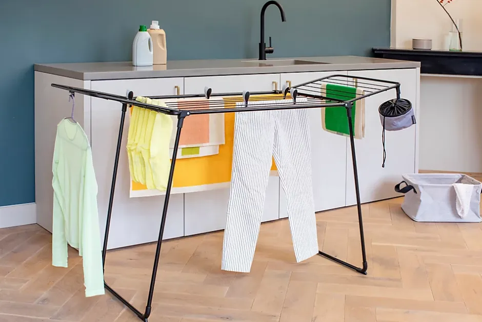 Brabantia Séchoir à linge Hangon noir mat 18 m