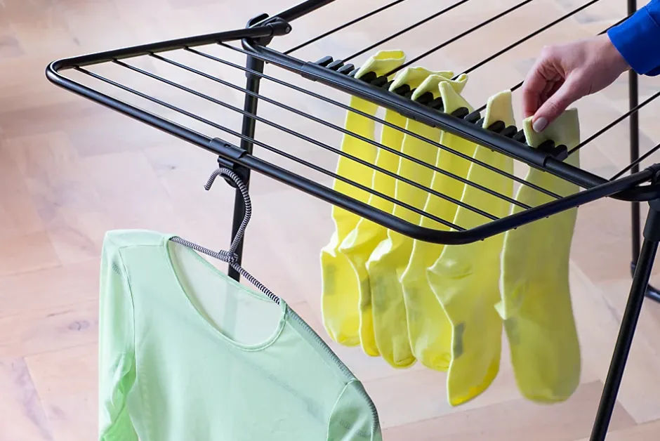 Brabantia Séchoir à linge Hangon noir mat 18 m