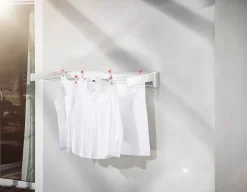 Leifheit Séchoir à linge mural 8,1 m d'étendage, 8 barres et 1 porte serviettes, Telegant 81 Protect Plus* Etendoir À Linge