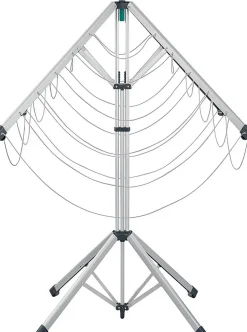 Leifheit Séchoir à linge parapluie sur pied 14 m d'étendage avec housse, gris et noir, LinoPop-Up 140* Etendoir À Linge