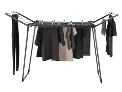 Leifheit Séchoir à linge pliant 15 m d'étendage, noir, Pegasus 150* Etendoir À Linge