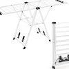 Giantex Séchoir à Linge Pliante, avec Ailes Latérales Hauteur Réglable, 20 Barres, Chaussures, Vêtements (1,8 M,Blanc)