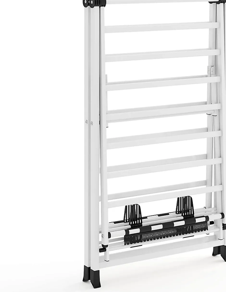 Giantex Séchoir à Linge Pliante, avec Ailes Latérales Hauteur Réglable, 20 Barres, Chaussures, Vêtements (1,8 M,Blanc)