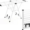 Giantex Séchoir à Linge Pliante, avec Ailes Latérales Hauteur Réglable, 18 Barres, Chaussures, Vêtements (1,6 M,Blanc)