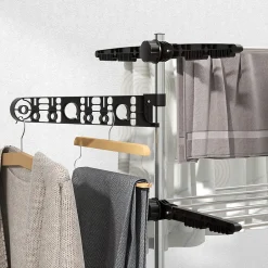 Homcom Séchoir à linge étendoir pliable ailes latérales 4 niveaux noir