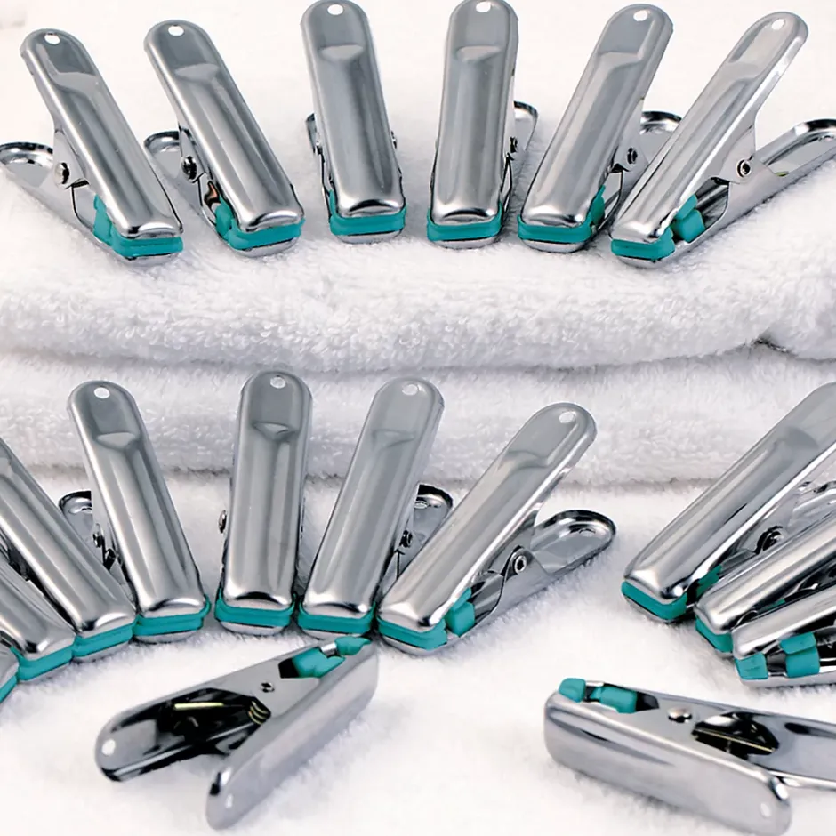 IDMarket Séchoir à linge vertical pliable 3 niveaux OPTIMUM capacité 30M avec tringle télescopique cintres et pinces blanc et bleu* Etendoir À Linge