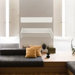 Foxydry Séchoir alu mural blanc pliable 101x50x13cm Hide 100* Etendoir À Linge