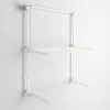 Foxydry Séchoir mural 2 grilles blanc 152x52x137 cm alu Wall Plus 150
