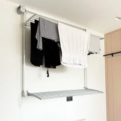 Foxydry Séchoir mural 2 grilles blanc 152x52x137 cm alu Wall Plus 150